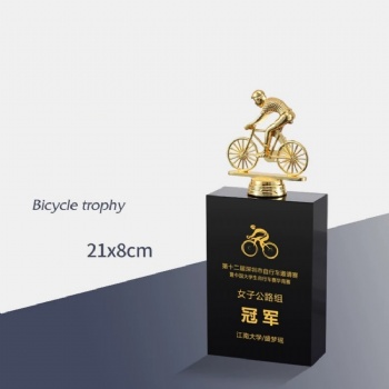 ADL Metal Crystal Glass Trophy Sports Crystal Crafts Awards Bicycle Mountain Bike Race Off-Road Race Trophy Awards from China