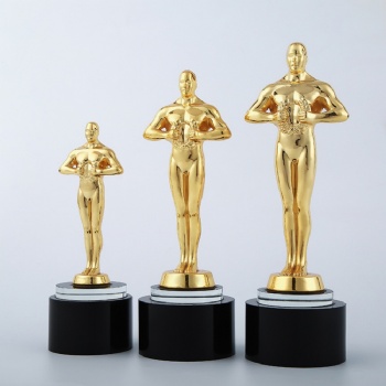 ADL Metal Trophy Awards Academy Award for Best Actor Crystal Glass Trophy Engraving Glass Crafts for Souvenir from China