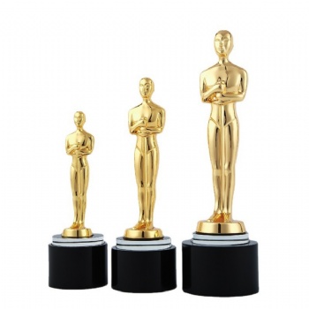 ADL Metal Trophy Awards Academy Award for Best Actor Crystal Glass Trophy Engraving Glass Crafts for Souvenir from China