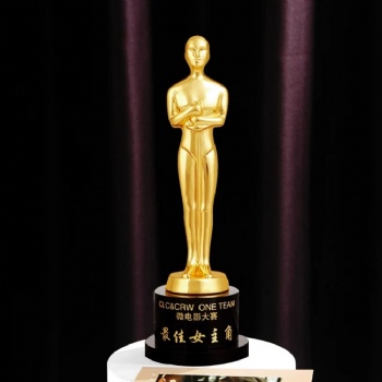 ADL Metal Trophy Awards Academy Award for Best Actor Crystal Glass Trophy Engraving Glass Crafts for Souvenir from China