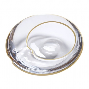 Custom Creative Design Decorative Cigarette and Cigar Ashtray Crystal Coated Glass round Design