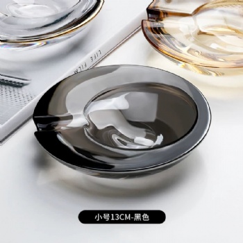 Custom Creative Design Decorative Cigarette and Cigar Ashtray Crystal Coated Glass round Design