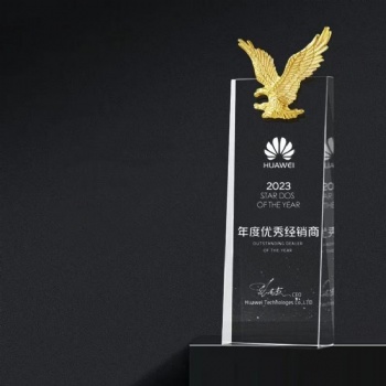 Hot Sale Executive Excellence Trophy 3D Laser Engraved Wing Back Eagle Crystal Service Awards for Employees Other Crystal Crafts