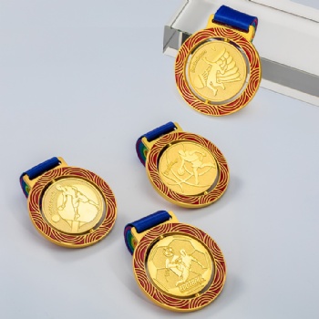 Custom Metal Medals & Sports Trophies-Gold & Bronze Plaques for Children's Awards and Volunteer Souvenirs