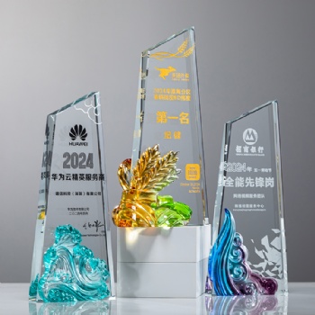ADEL Clear Crystal Glass Sports Theme Engraved Trophy Crafts Awards Glaze Employee Honor Commendation High Quality Craft Gift