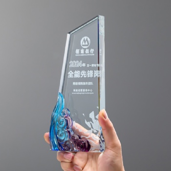 ADEL Clear Crystal Glass Sports Theme Engraved Trophy Crafts Awards Glaze Employee Honor Commendation High Quality Craft Gift