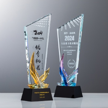ADL 2026 Crystal Glass Trophy Awards New Designs High Quality Glaze Engraving Gifts Souvenir Business for Souvenir Gifts