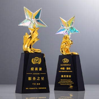 ADL Business Gift Crystal Award Supplier Custom Made Glass Crystal Trophy Customized Logo Business Crystal Gifts Plaques