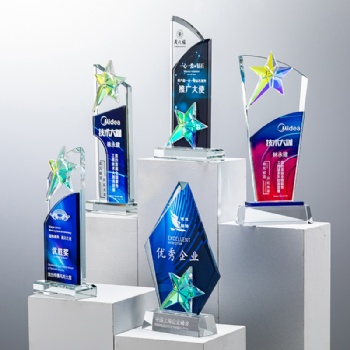 ADEL Crystal Sports Theme Engraved Sandblasted Rectangle Trophies for Employee Honor and Commendation Zhejiang China