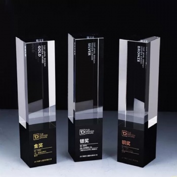 Custom Engraved Logo Premium Crystal Glass Trophies for Awards Events for Souvenir Gifts