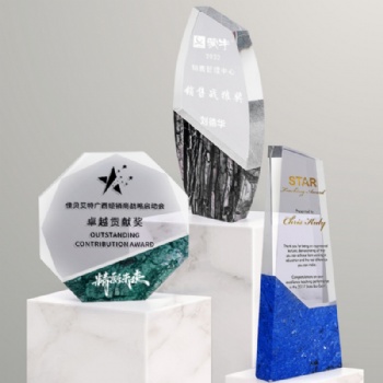 ADL High Quality Customized Logo Trophies Marble Stone Crystal Plaques New Design Championship Awards for Other Crystal Crafts