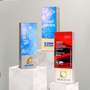 ADL Factory Crystal Glass Crafts Marble Stone Colorful Background Basketball Sports Trophy Award Excellent for Recognition
