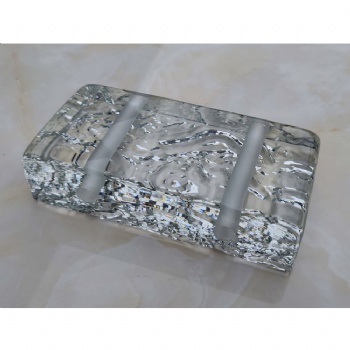 ADL Factory Clear Transparent Crystal Glass Solid Brick Block with Holes Modern Wall Building Brick for Bathroom Bedroom Dining