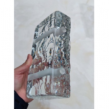 ADL Factory Clear Transparent Crystal Glass Solid Brick Block with Holes Modern Wall Building Brick for Bathroom Bedroom Dining