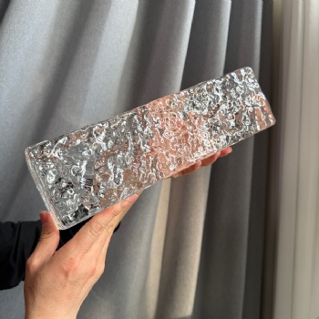 300*100*85 Wholesale Solid Clear Glass Bricks Ice Patterns Building High Quality Decorative Blocks New Bathroom Industrial