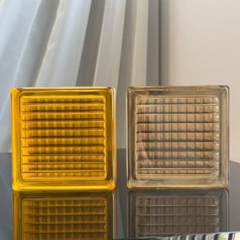 ADL Hollow Painted Colorful Glass Bricks Block 145*145*80mm Textured Building Wall Decoration Bedroom Bathroom Durable Modern