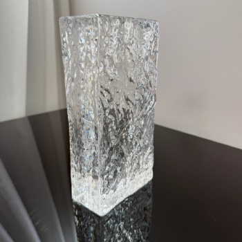 Solid Glass Brick 50x100x200mm With Double Rock Texture For Luxury Architectural Wall Decor Hotel Decor Wholesale