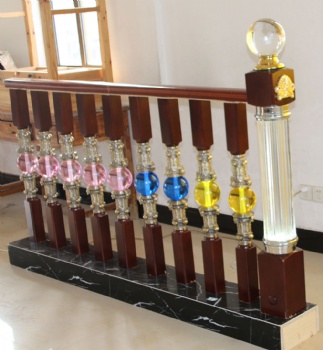 2020 new design crystal ball balusters with wood base