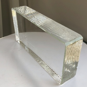 ADL Hot-Melt Fine Ground with two Sides Clear Solid Crystal Glass Bricks Block Buildings Wall Glass Block House Decoration