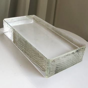 ADL Hot-Melt Fine Ground with two Sides Clear Solid Crystal Glass Bricks Block Buildings Wall Glass Block House Decoration