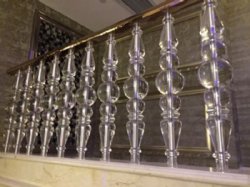 Crystal glass balusters for villa staircase